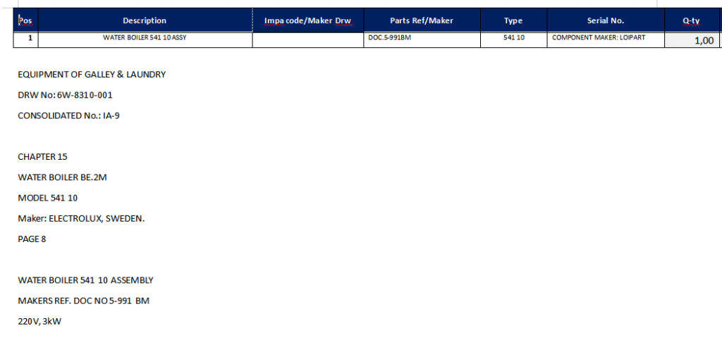 【询价】船舶配件—水锅炉（CK-H20240115-04）询价-泰州昌宽社区-报价采购-船用采购网-船舶物料采购-船务服务-一站式船用设备供应服务