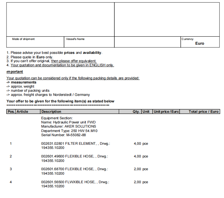 【询价】船舶配件—液压动力单元备件（CK-L20240116-02）询价-泰州昌宽社区-报价采购-船用采购网-船舶物料采购-船务服务-一站式船用设备供应服务