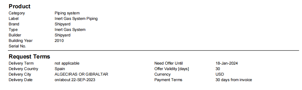 【询价】船舶配件—蝶阀蜗轮/蜗轮蜗杆（CK-H20240117-03）询价-泰州昌宽社区-报价采购-船用采购网-船舶物料采购-船务服务-一站式船用设备供应服务