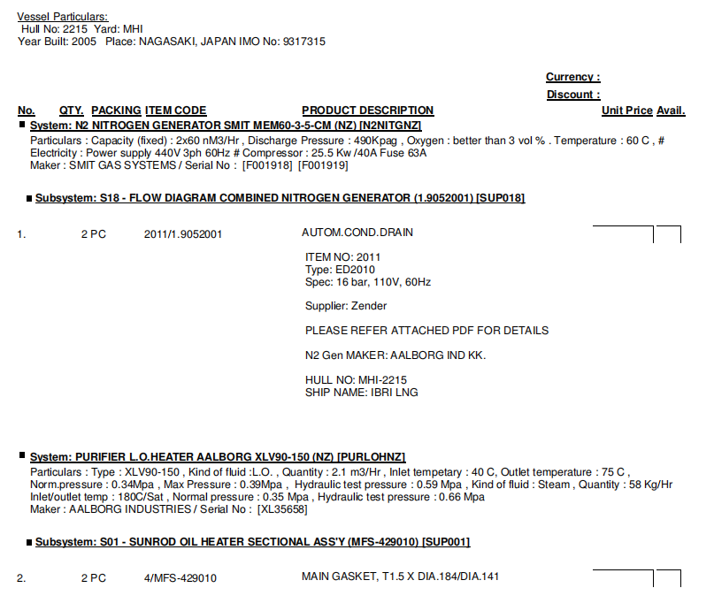 【询价】船舶配件—备件（CK-R20240117-10）询价-泰州昌宽社区-报价采购-船用采购网-船舶物料采购-船务服务-一站式船用设备供应服务