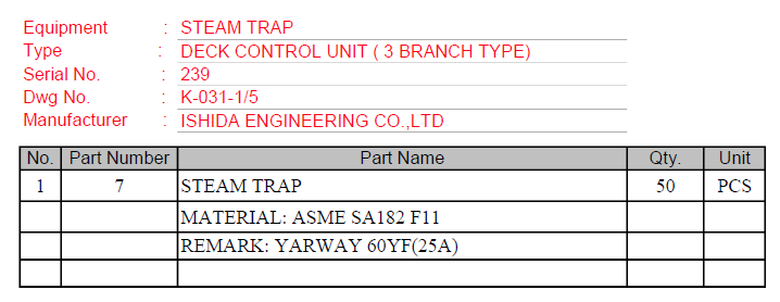 【询价】船舶配件—蒸汽疏水器（CK-R20240118-26）询价-泰州昌宽社区-报价采购-船用采购网-船舶物料采购-船务服务-一站式船用设备供应服务