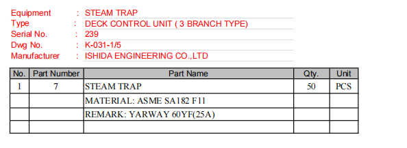 【询价】船舶配件—蒸汽疏水器（CK-R20240123-22）询价-泰州昌宽社区-报价采购-船用采购网-船舶物料采购-船务服务-一站式船用设备供应服务