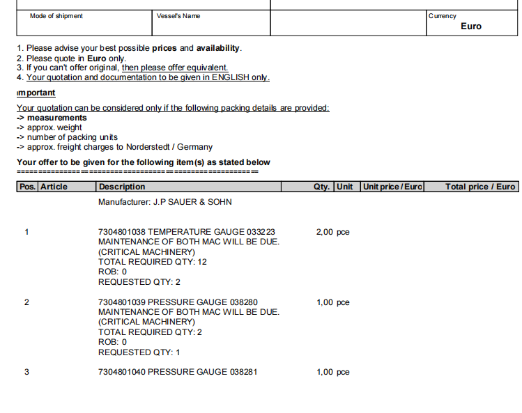 【询价】船舶配件—备件（CK-L20240124-05）询价-泰州昌宽社区-报价采购-船用采购网-船舶物料采购-船务服务-一站式船用设备供应服务