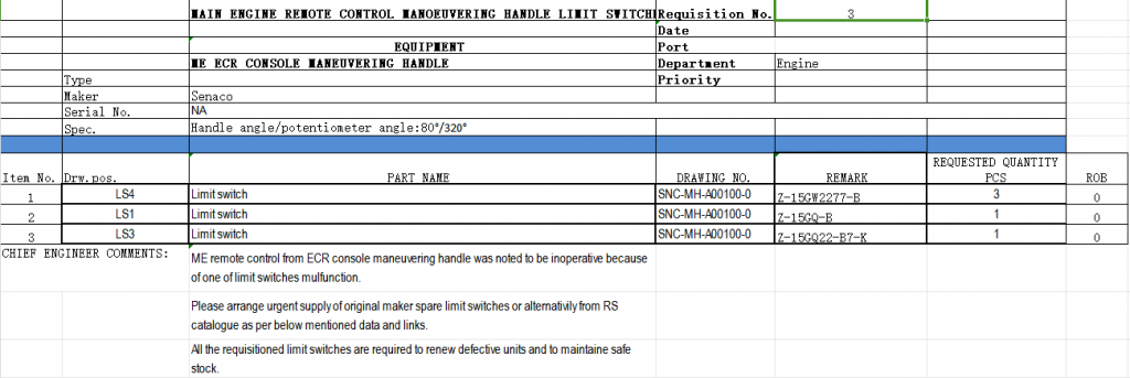 【询价】船舶配件—控制台操纵手柄开关（CK-Y20240104-32）询价-泰州昌宽社区-报价采购-船用采购网-船舶物料采购-船务服务-一站式船用设备供应服务