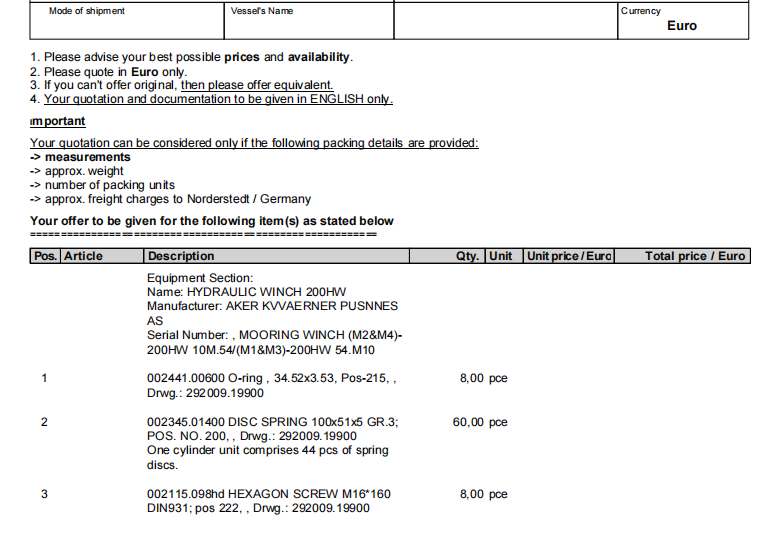 【询价】船舶配件—液压绞车备件（CK-L20240105-08）询价-泰州昌宽社区-报价采购-船用采购网-船舶物料采购-船务服务-一站式船用设备供应服务