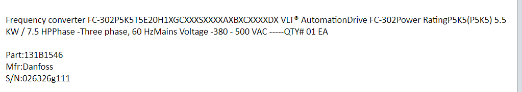 【询价】船舶配件—变频器（CK-J20240108-13）询价-泰州昌宽社区-报价采购-船用采购网-船舶物料采购-船务服务-一站式船用设备供应服务