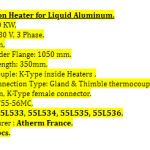 船舶配件—液态铝熔化加热器（CK-Y20240112-02）询价-船用采购网-船舶物料采购-船务服务-一站式船用设备供应服务