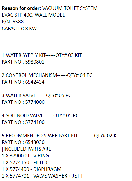 【询价】船舶配件—真空卫生间系统备件（CK-J20240112-09）询价-泰州昌宽社区-报价采购-船用采购网-船舶物料采购-船务服务-一站式船用设备供应服务