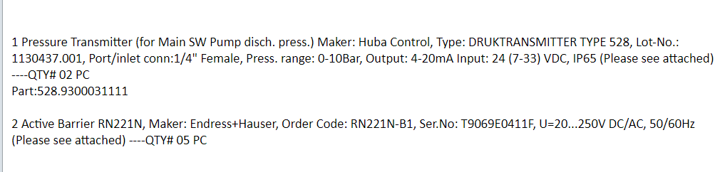 【询价】船舶配件—压力变送器/屏障（CK-J20240112-12）询价-泰州昌宽社区-报价采购-船用采购网-船舶物料采购-船务服务-一站式船用设备供应服务