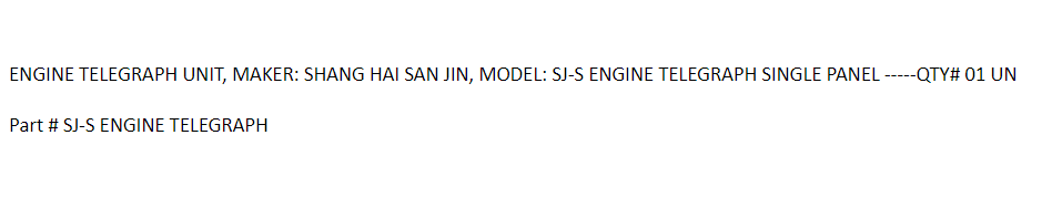【询价】船舶配件—发动机电报单板（CK-J20240116-01）询价-泰州昌宽社区-报价采购-船用采购网-船舶物料采购-船务服务-一站式船用设备供应服务