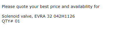 【询价】船舶配件—电磁阀（CK-J20240116-02）询价-泰州昌宽社区-报价采购-船用采购网-船舶物料采购-船务服务-一站式船用设备供应服务
