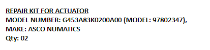 【询价】船舶配件—致动器修理包（CK-Y20240117-01）询价-泰州昌宽社区-报价采购-船用采购网-船舶物料采购-船务服务-一站式船用设备供应服务