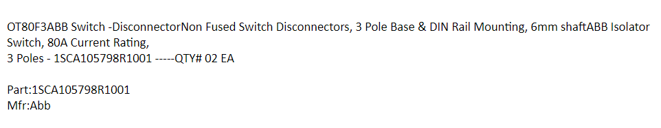【询价】船舶配件—隔离开关（CK-J20240117-03）询价-泰州昌宽社区-报价采购-船用采购网-船舶物料采购-船务服务-一站式船用设备供应服务