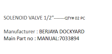 【询价】船舶配件—电磁阀（CK-J20240117-05）询价-泰州昌宽社区-报价采购-船用采购网-船舶物料采购-船务服务-一站式船用设备供应服务