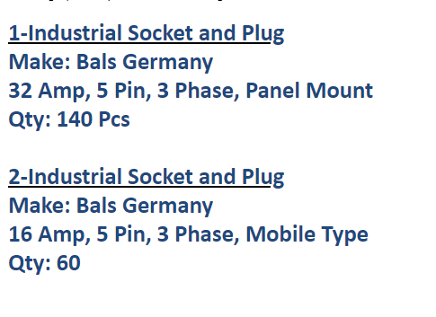 【询价】船舶配件—插座&插头（CK-Y20240125-04）询价-泰州昌宽社区-报价采购-船用采购网-船舶物料采购-船务服务-一站式船用设备供应服务