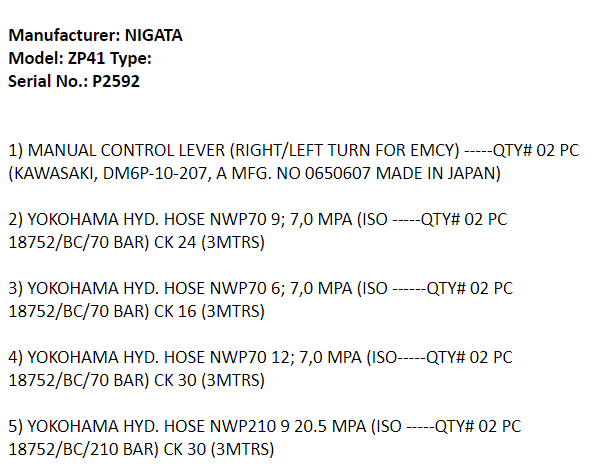 【询价】船舶配件—手动控制杆/软管（CK-J20240126-06）询价-泰州昌宽社区-报价采购-船用采购网-船舶物料采购-船务服务-一站式船用设备供应服务
