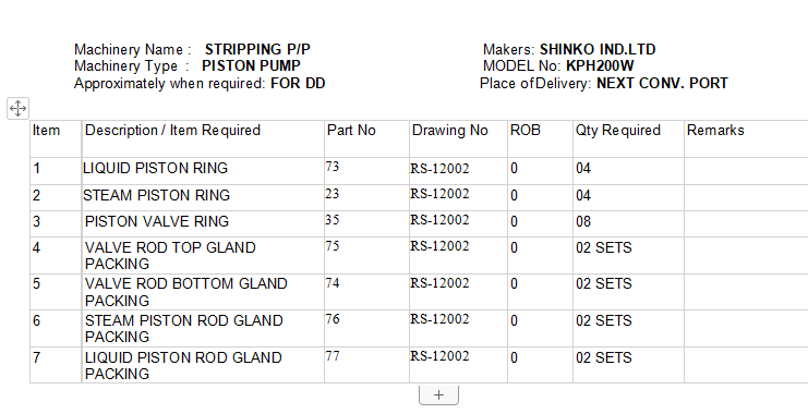 【询价】船舶配件—活塞泵备件（CK-Y20240129-02）询价-泰州昌宽社区-报价采购-船用采购网-船舶物料采购-船务服务-一站式船用设备供应服务