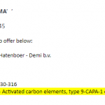 船舶备件—活性炭元件（CK-J20240227-04）询价-船用采购网-船舶物料采购-船务服务-一站式船用设备供应服务