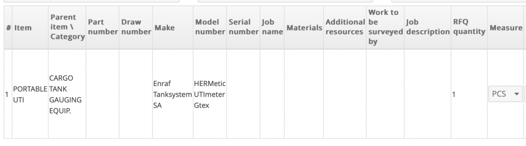 【询价】船舶备件—货舱计量设备（CK-R20240228-07）询价-泰州昌宽社区-报价采购-船用采购网-船舶物料采购-船务服务-一站式船用设备供应服务
