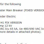 船舶备件—施耐德方位推进器主断路器（CK-J20240227-01）询价-船用采购网-船舶物料采购-船务服务-一站式船用设备供应服务