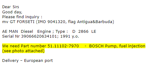 【询价】船舶备件—BOSCH燃油喷射泵（CK-J20240228-09）询价-泰州昌宽社区-报价采购-船用采购网-船舶物料采购-船务服务-一站式船用设备供应服务