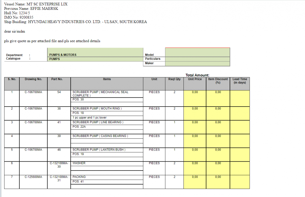 【询价】船舶备件—洗涤器泵/垫圈/包装（CK-R20240226-04）询价-泰州昌宽社区-报价采购-船用采购网-船舶物料采购-船务服务-一站式船用设备供应服务