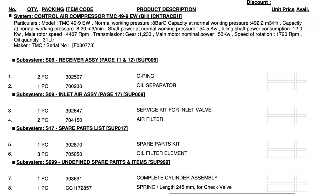 【询价】船舶备件—配件（CK-R20240229-09）询价-泰州昌宽社区-报价采购-船用采购网-船舶物料采购-船务服务-一站式船用设备供应服务
