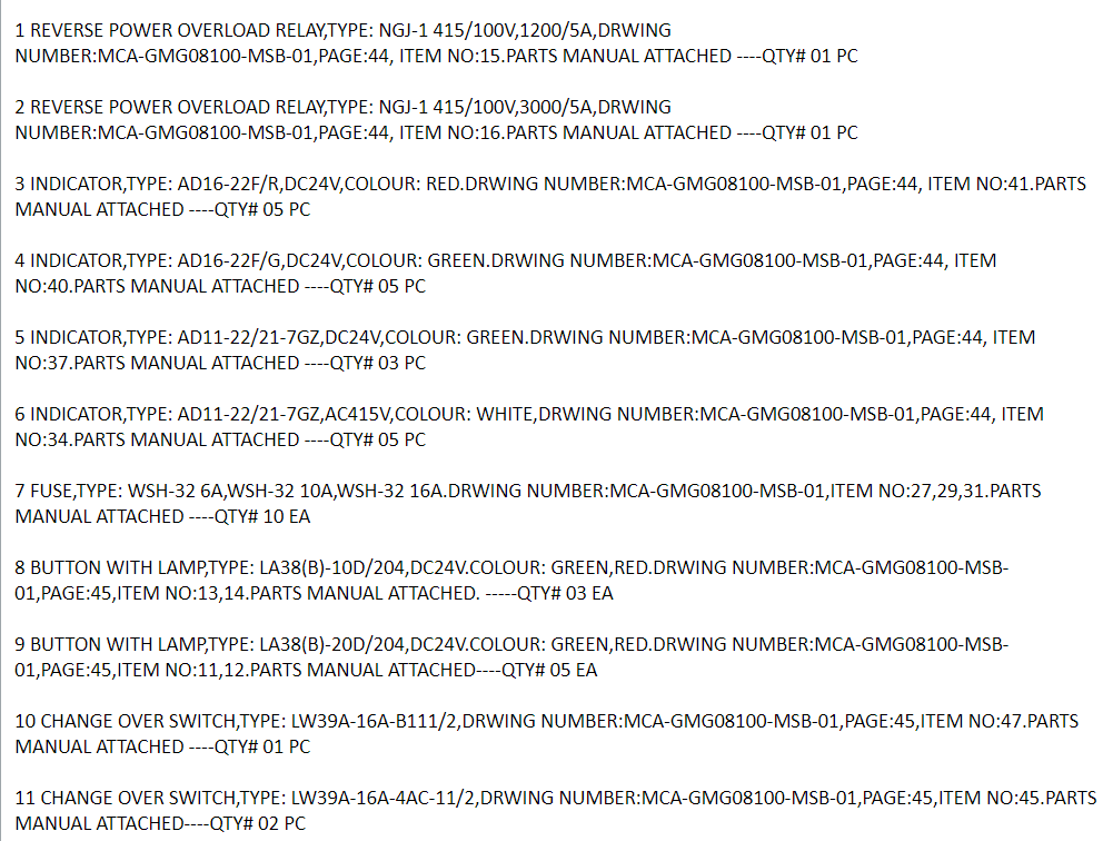 【询价】船舶备件—备件（CK-J20240220-39）询价-泰州昌宽社区-报价采购-船用采购网-船舶物料采购-船务服务-一站式船用设备供应服务