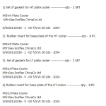 船舶备件—垫片组/橡胶嵌件/冷却器（CK-J20240222-04）询价-船用采购网-船舶物料采购-船务服务-一站式船用设备供应服务