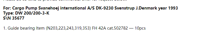 【询价】船舶备件—导向轴承备件（CK-R20240218-17）询价-泰州昌宽社区-报价采购-船用采购网-船舶物料采购-船务服务-一站式船用设备供应服务