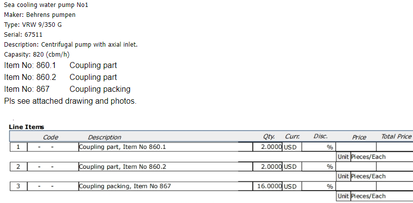 【询价】船舶备件—联接件（CK-C20240228-01）询价-泰州昌宽社区-报价采购-船用采购网-船舶物料采购-船务服务-一站式船用设备供应服务