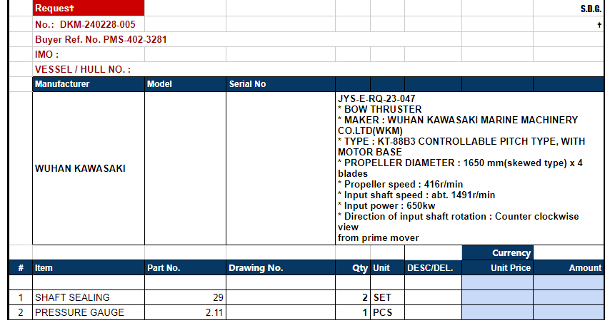 【询价】船舶备件—轴密封/压力表（CK-L20240229-05）询价-泰州昌宽社区-报价采购-船用采购网-船舶物料采购-船务服务-一站式船用设备供应服务