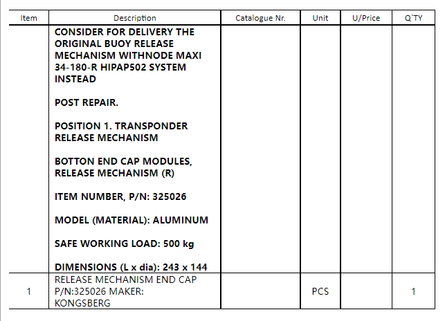 【询价】船舶备件—端部分离机构（CK-H20240221-01）询价-泰州昌宽社区-报价采购-船用采购网-船舶物料采购-船务服务-一站式船用设备供应服务