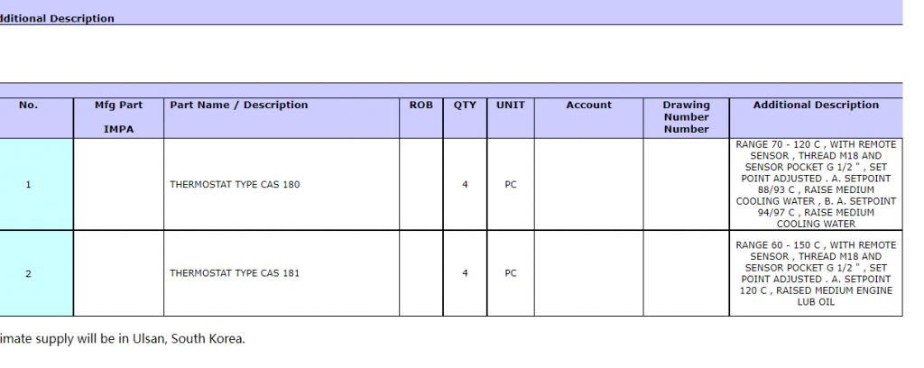 【询价】船舶配件—恒温器（CK-R20240201-27）询价-泰州昌宽社区-报价采购-船用采购网-船舶物料采购-船务服务-一站式船用设备供应服务