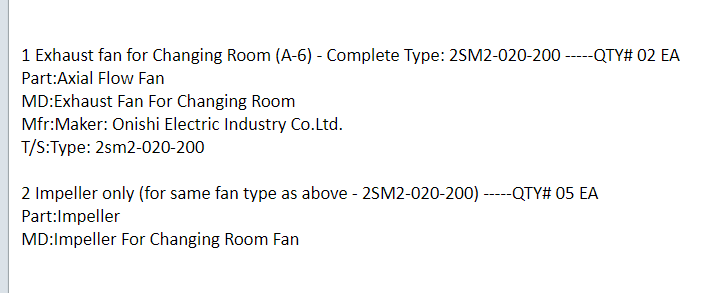 【询价】船舶备件—风扇/叶轮（CK-J20240223-01）询价-泰州昌宽社区-报价采购-船用采购网-船舶物料采购-船务服务-一站式船用设备供应服务