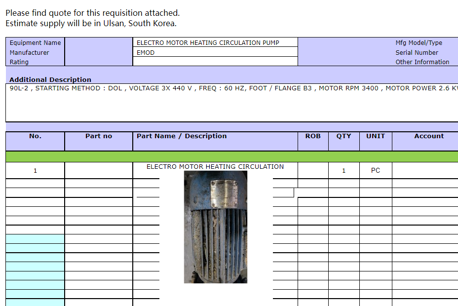 【询价】船舶配件—电动机加热循环（CK-R20240201-21）询价-泰州昌宽社区-报价采购-船用采购网-船舶物料采购-船务服务-一站式船用设备供应服务