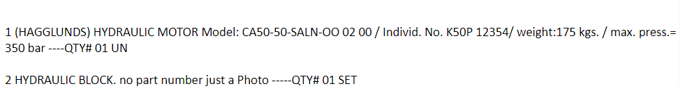 【询价】船舶备件—液压马达/液压块（CK-J20240218-07）询价-泰州昌宽社区-报价采购-船用采购网-船舶物料采购-船务服务-一站式船用设备供应服务