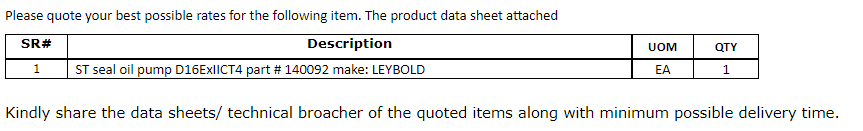 【询价】船舶配件—密封油泵（CK-R20240201-10）询价-泰州昌宽社区-报价采购-船用采购网-船舶物料采购-船务服务-一站式船用设备供应服务