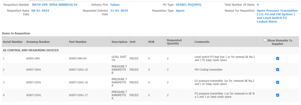 【询价】船舶备件—备件（CK-R20240203-07）询价-泰州昌宽社区-报价采购-船用采购网-船舶物料采购-船务服务-一站式船用设备供应服务