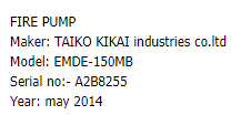 【询价】船舶备件—消防泵（CK-C20240218-13）询价-泰州昌宽社区-报价采购-船用采购网-船舶物料采购-船务服务-一站式船用设备供应服务