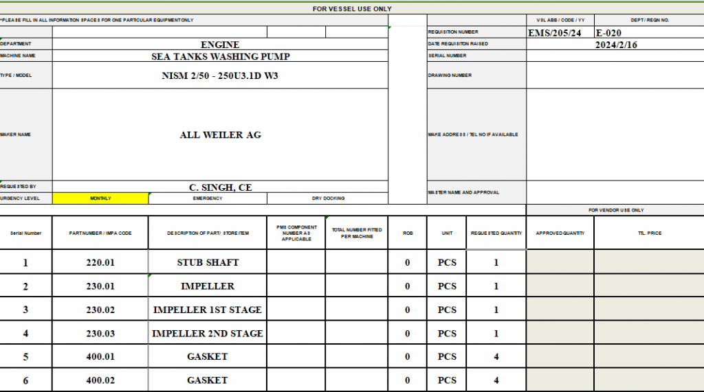【询价】船舶备件—备件（CK-C20240220-04）询价-泰州昌宽社区-报价采购-船用采购网-船舶物料采购-船务服务-一站式船用设备供应服务