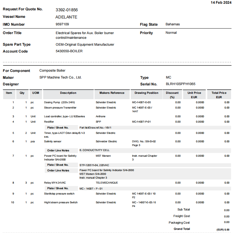 【询价】船舶备件—备件（CK-J20240221-05）询价-泰州昌宽社区-报价采购-船用采购网-船舶物料采购-船务服务-一站式船用设备供应服务