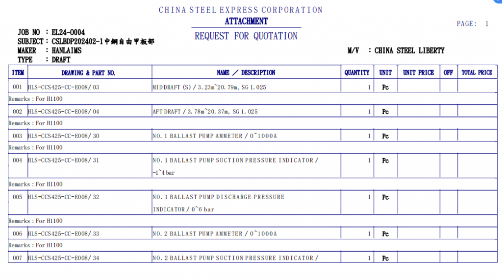 【询价】船舶备件—配件（CK-Y20240227-08）询价-泰州昌宽社区-报价采购-船用采购网-船舶物料采购-船务服务-一站式船用设备供应服务