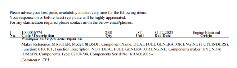 【询价】船舶备件—废气门阀门定位器维修套件（CK-R20240219-01）询价-泰州昌宽社区-报价采购-船用采购网-船舶物料采购-船务服务-一站式船用设备供应服务