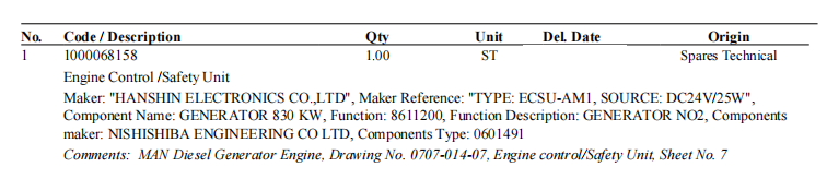 【询价】船舶备件—发动机控制/安全单元（CK-R20240219-10）询价-泰州昌宽社区-报价采购-船用采购网-船舶物料采购-船务服务-一站式船用设备供应服务