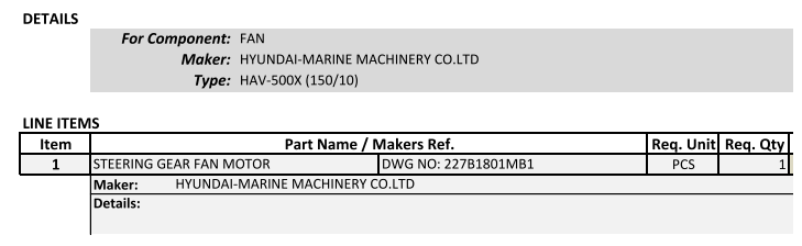【询价】船舶备件—转向器风扇马达（CK-R20240219-20）询价-泰州昌宽社区-报价采购-船用采购网-船舶物料采购-船务服务-一站式船用设备供应服务