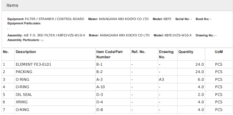 【询价】船舶备件—过滤器/控制板配件（CK-H20240219-03）询价-泰州昌宽社区-报价采购-船用采购网-船舶物料采购-船务服务-一站式船用设备供应服务