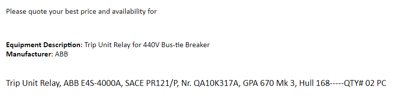 【询价】船舶备件—继电器（CK-J20240218-02）询价-泰州昌宽社区-报价采购-船用采购网-船舶物料采购-船务服务-一站式船用设备供应服务