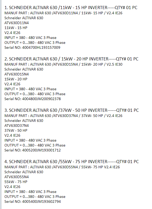 【询价】船舶备件—施耐德备件（CK-J20240218-03）询价-泰州昌宽社区-报价采购-船用采购网-船舶物料采购-船务服务-一站式船用设备供应服务
