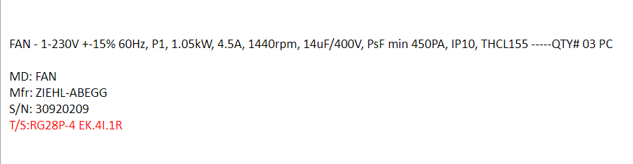 【询价】船舶备件—风扇（CK-J20240313-19）询价-泰州昌宽社区-报价采购-船用采购网-船舶物料采购-船务服务-一站式船用设备供应服务